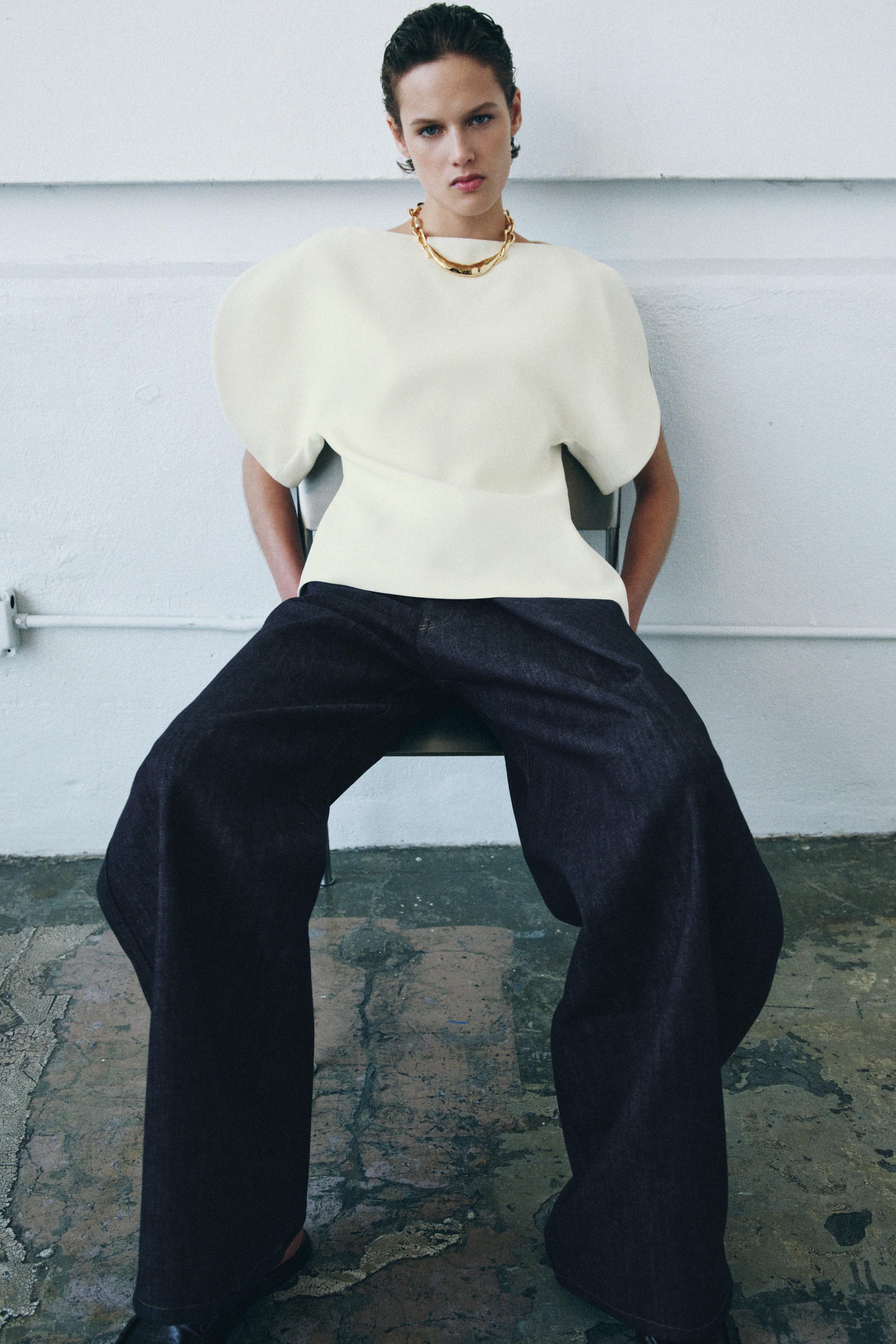 BALLOON SLEEVE TOP ZW COLLECTION