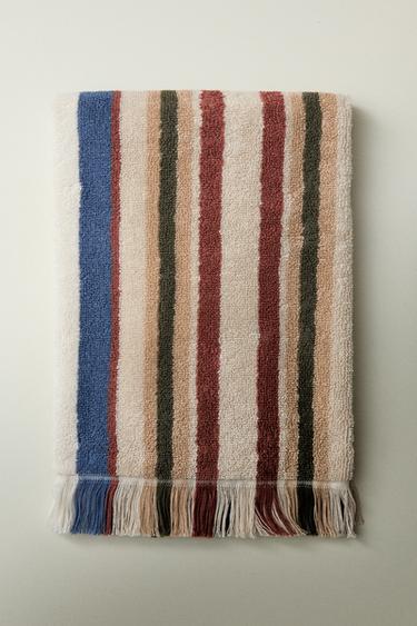 TORCHON ÉPONGE RAYURES - Bleu de Zara - Image 4