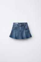 BUTTON-UP WAISTLESS DENIM SHORTS