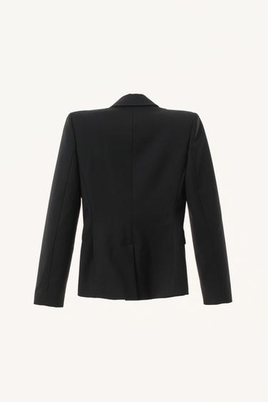 BLAZER ENTALLADA HOMBRERAS CON LANA WILLY CHAVARRIA X ZARA - Negro de Zara