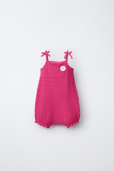 PELELE RAYAS FLOR - Fucsia de Zara - Imagen 0