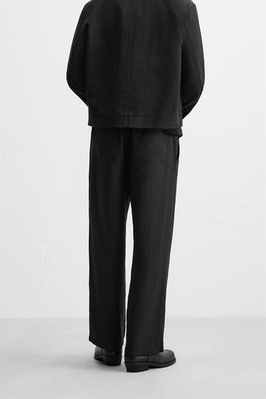 LYOCELL BLEND TROUSERS - Black by Zara - Image 2