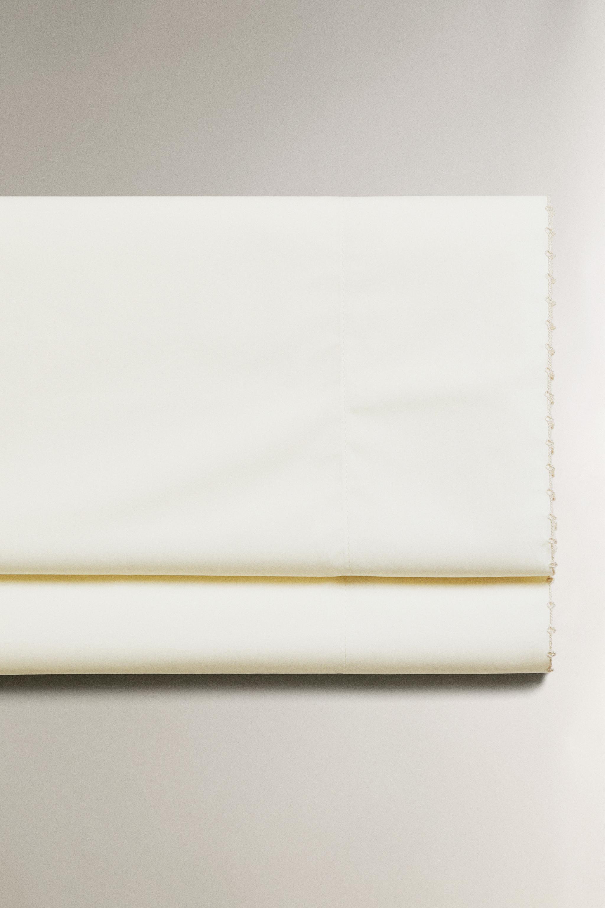 Детские топы Zara FLAT SHEET WITH EMBROIDERED TRIM