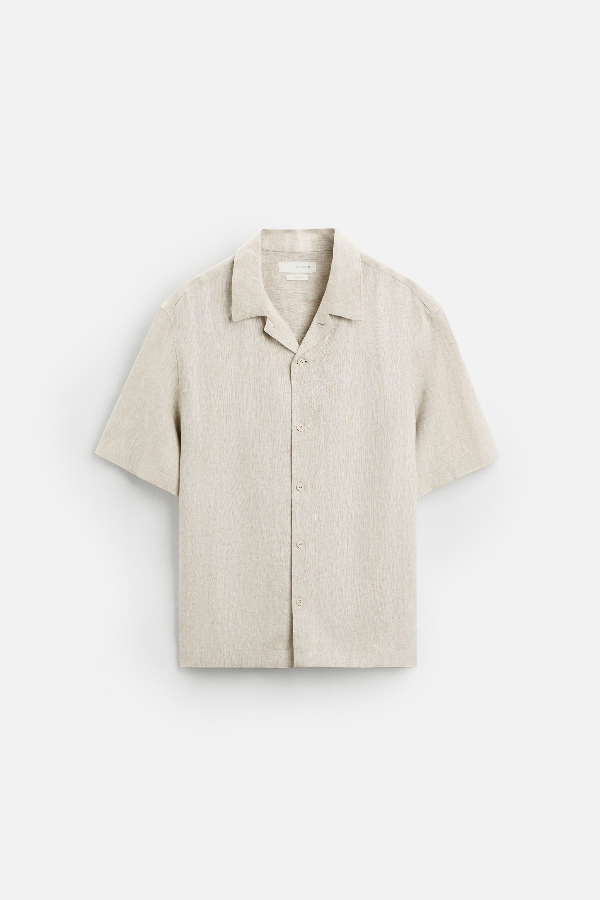 100% LINEN SHIRT - Black | ZARA United States