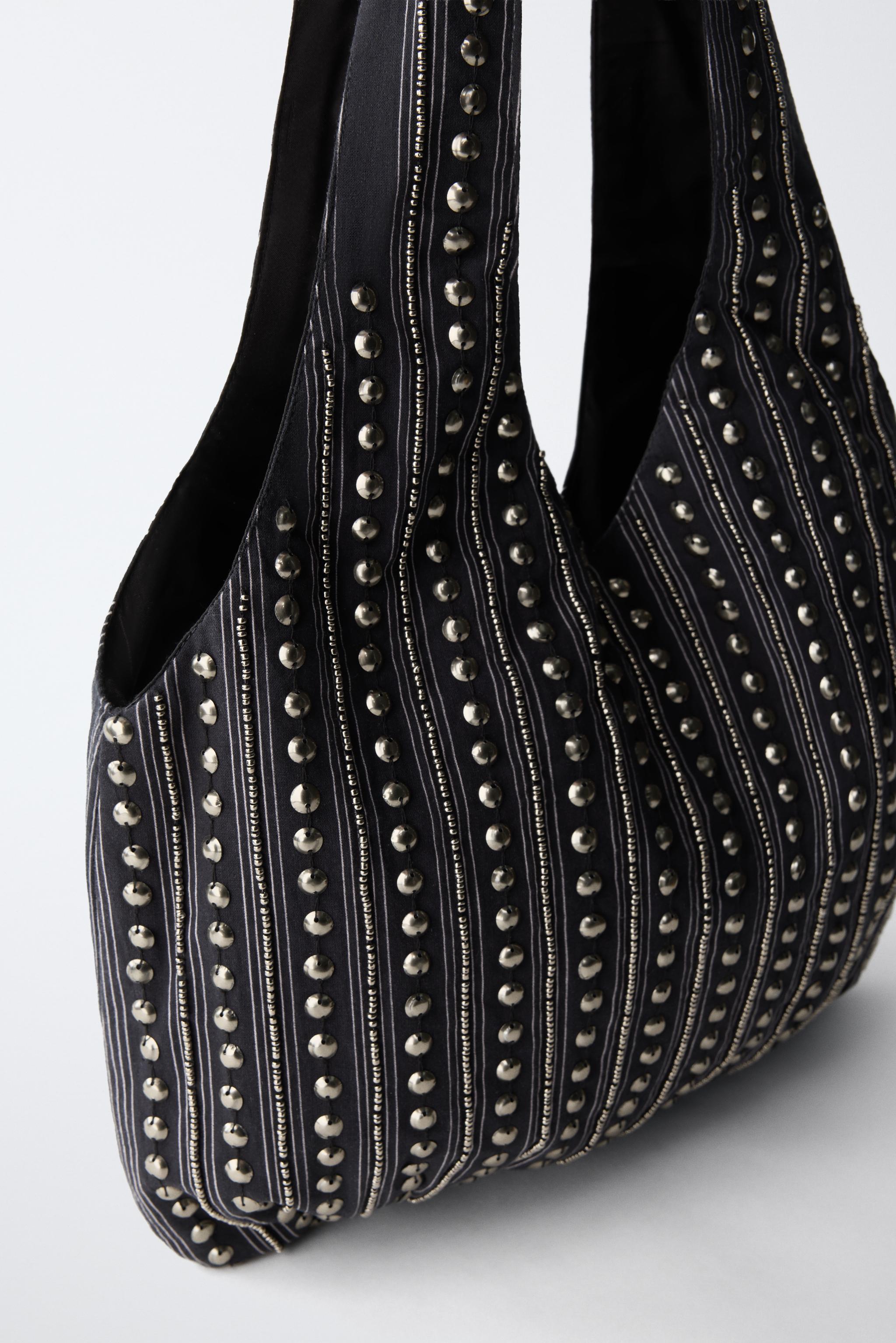 STUDDED SHOPPER BAG