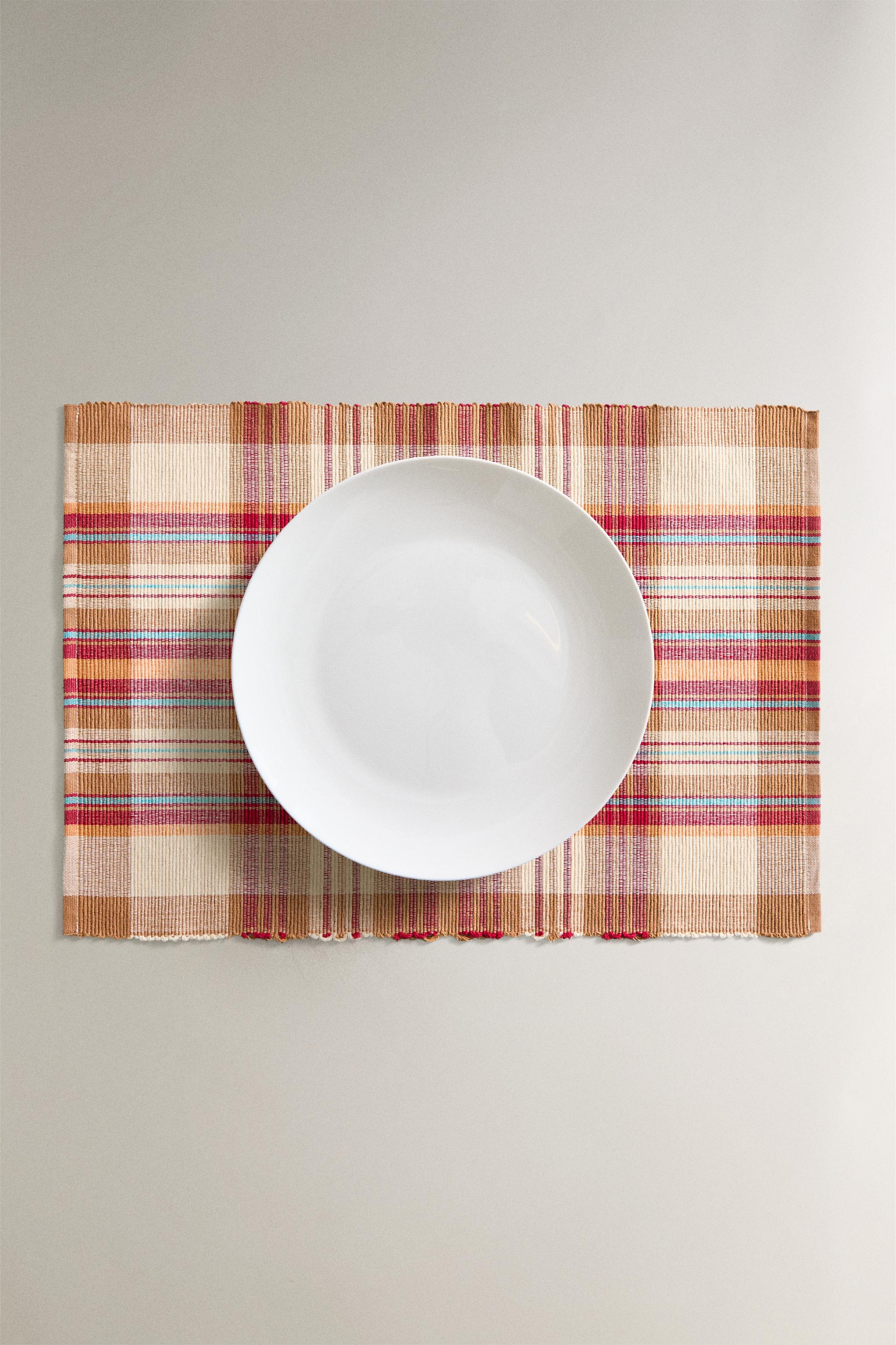 SET OF CHECK COTTON PLACEMATS (SET 2)