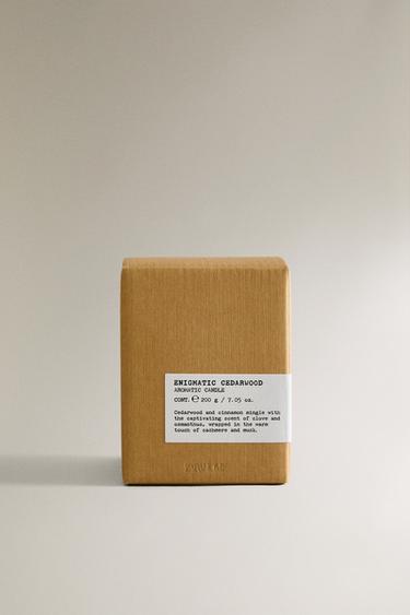 (200 G) ENIGMATIC CEDARWOOD SCENTED CANDLE - Brown by Zara - Image 4