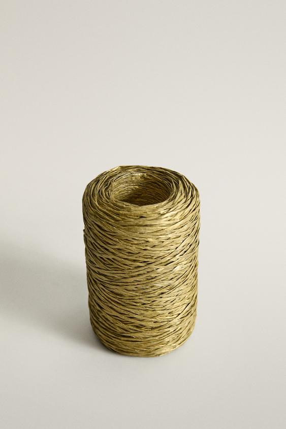 Christmas Glitter Gift Ribbon - Golden by Zara - Image 0