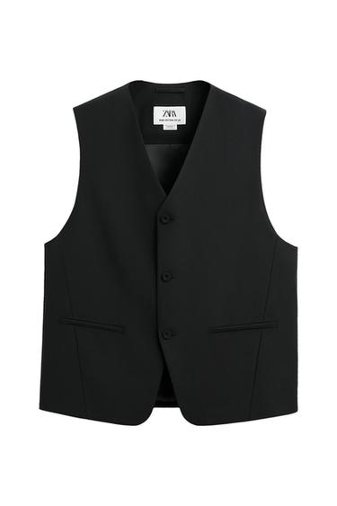 LINED BUTTON VEST