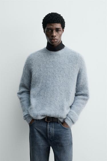 ALPACA BLEND JUMPER - Sky blue by Zara