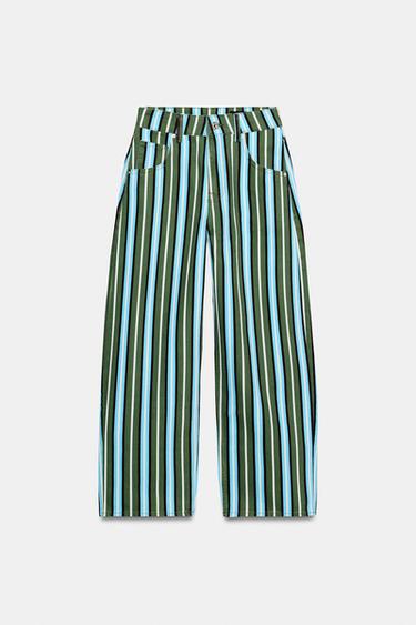 Z1975 BARREL STRIPED JEANS - striped by Zara - Image 7