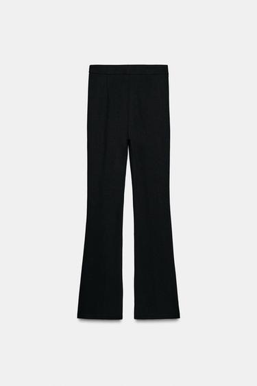 LEGGING FLARE AVEC NERVURE - Noir de Zara - Image 5
