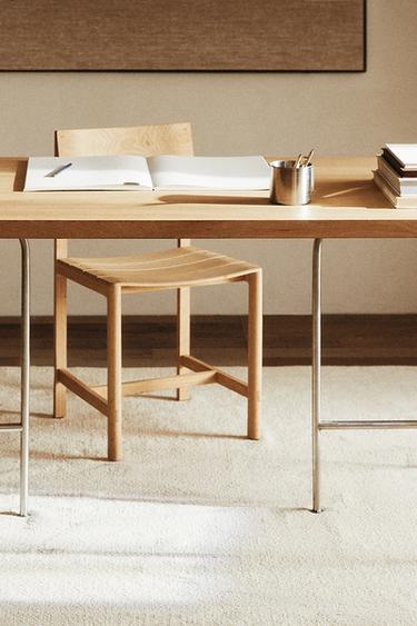 WOOD AND METAL OFFICE DESK - Matte silver by Zara - Image 5
