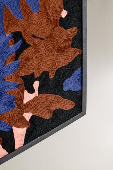 TAPISSERIE COTON FLEURS X COLLAGERIE - Bleu de Zara - Image 1