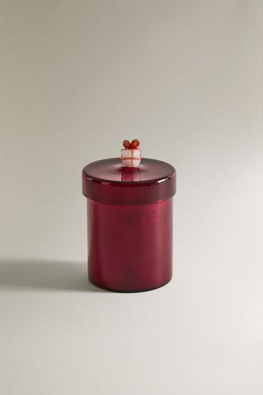 (220 G) GINGERBREAD BOROSILICATE SCENTED CANDLE - Червоний Zara