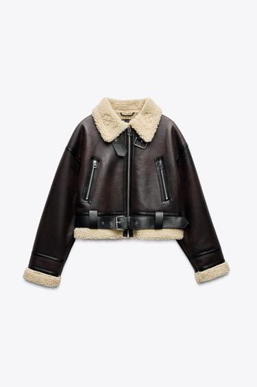 SHORT DOUBLE-FACED JACKET - Dark brown by Zara - Image 1
