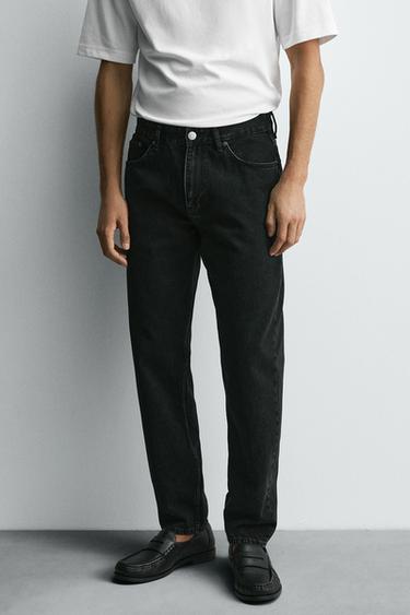JEANS SLIM TAPERED FIT - Negro de Zara