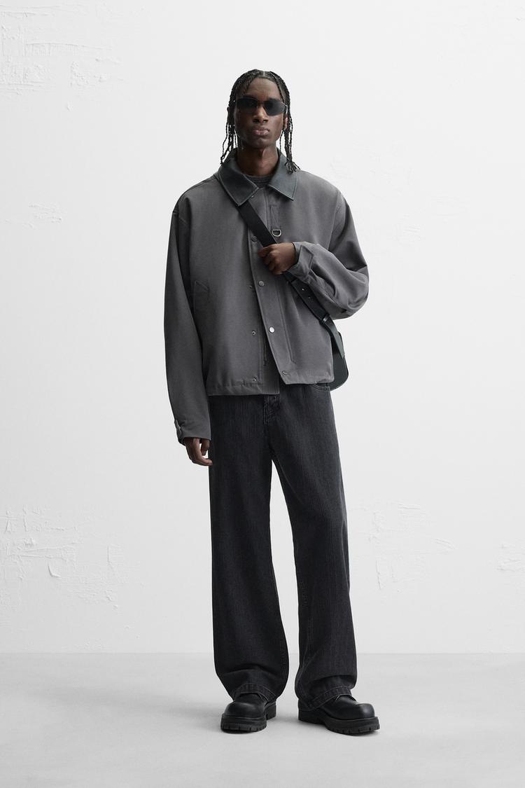 CONTRAST WATER-REPELLENT JACKET Grey ZARA Australia