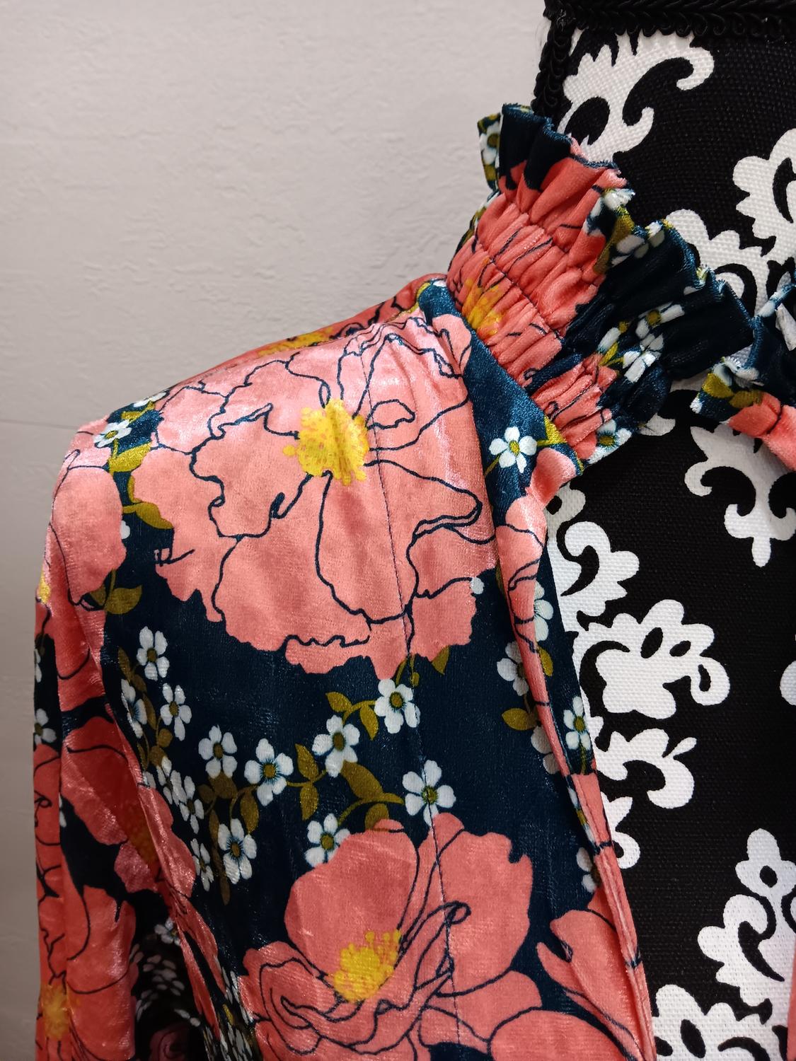 PRINTED VELVET DRESS - Image 4