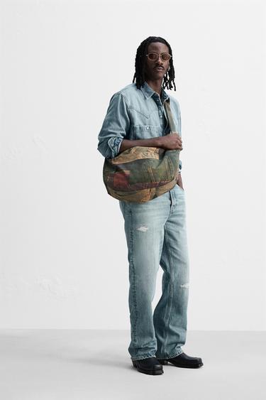 SAC ÉPAULE IMPRIMÉ DENIM - Multicolore de Zara - Image 0
