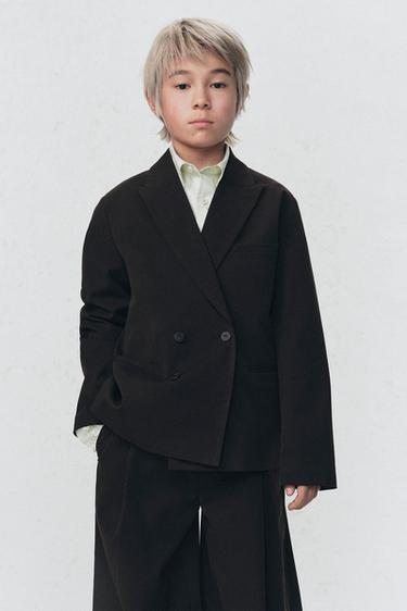 SOSHIOTSUKI x ZARA DOUBLE-BREASTED SUIT BLAZER - Brown / Taupe by Zara