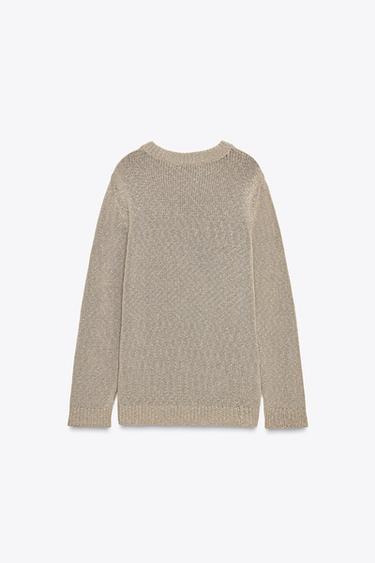 PULL DROIT EN MAILLE - Sable de Zara - Image 4