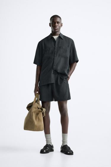 LYOCELL BLEND SHIRT - Black by Zara - Image 0