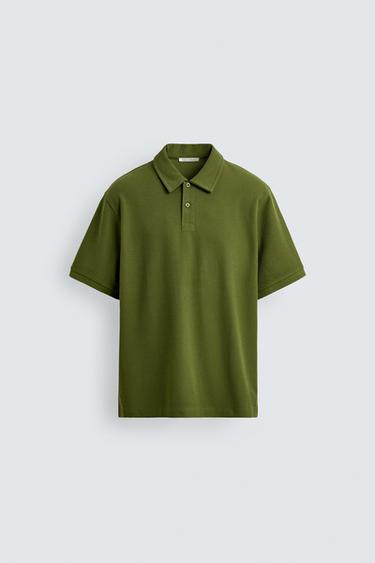 POLO ESTRUCTURA BÁSICO - Verde fuerte de Zara - Imagen 0