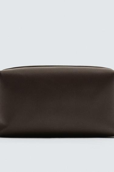 TROUSSE DE TOILETTE EN CUIR - Marron de Zara - Image 4