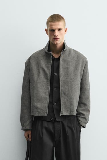 SOBRECAMISA PATA DE GALLO - Negro / Crudo de Zara