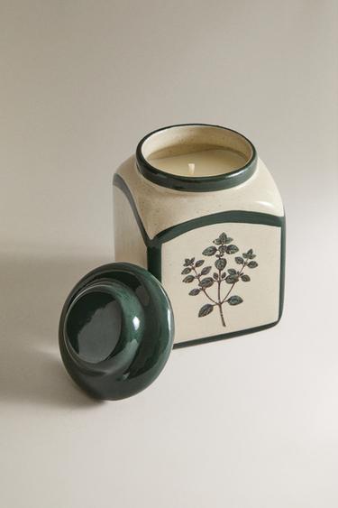 (320 G) OREGANO SCENTED CANDLE - GREEN by Zara - Image 1