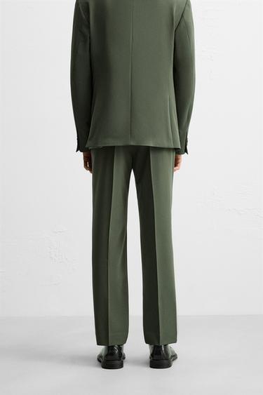 PANTALON DE COSTUME SLIM FIT - Vert de Zara - Image 2