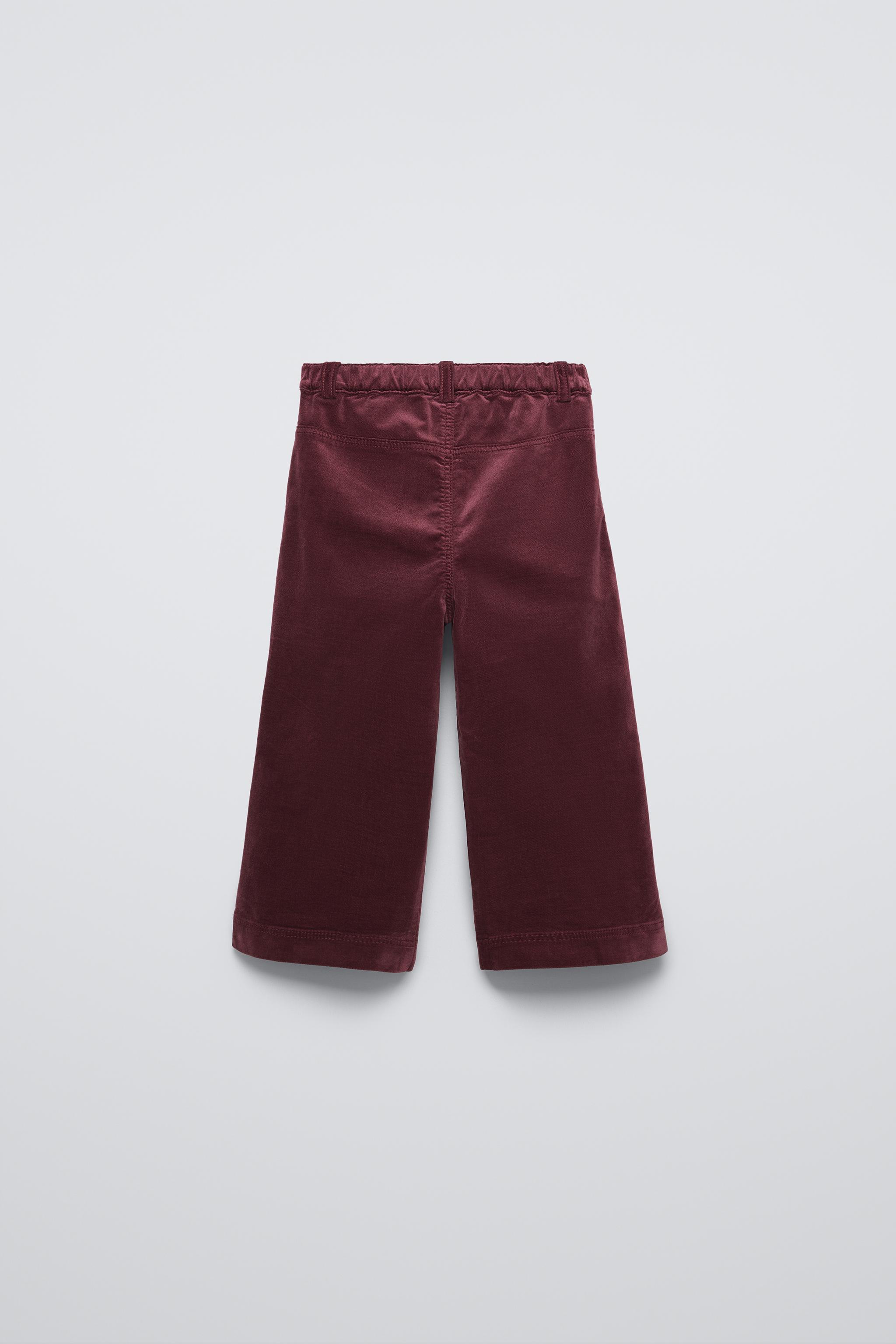 WIDE LEG VELVET TROUSERS Burgundy ZARA United Kingdom