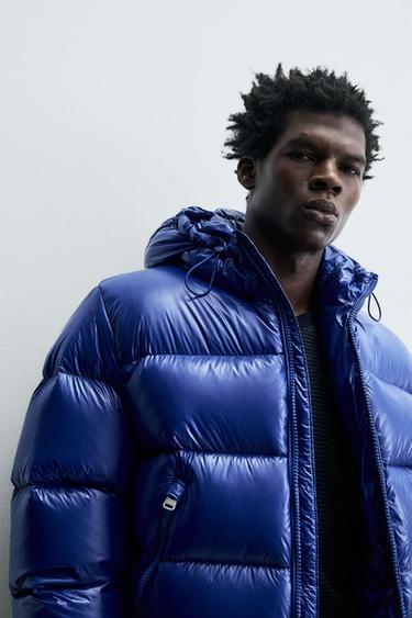 100% FEATHER WATER-REPELLENT PUFFER JACKET - Electric blue by Zara - Image 4