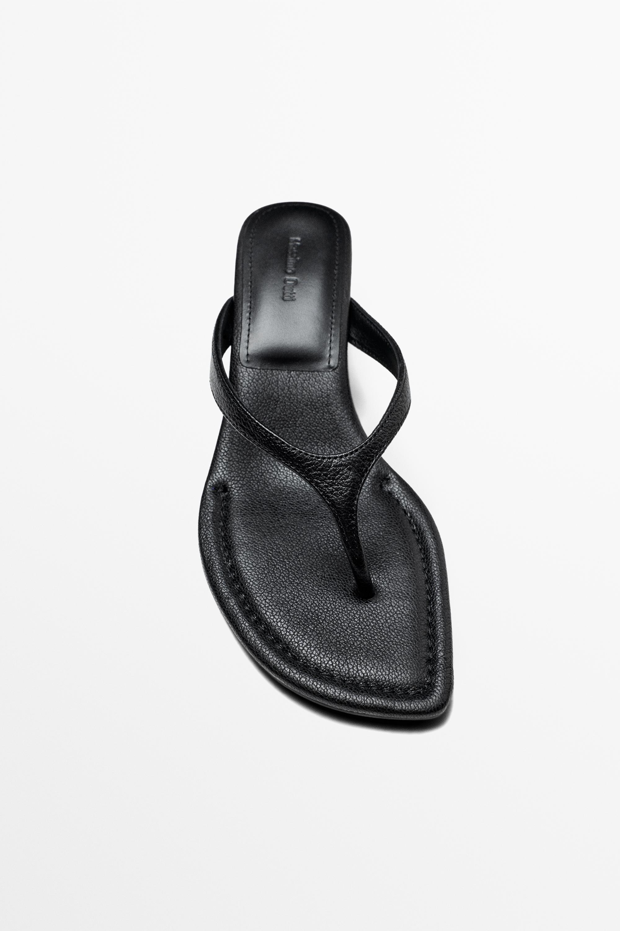 Leather heeled sandals
