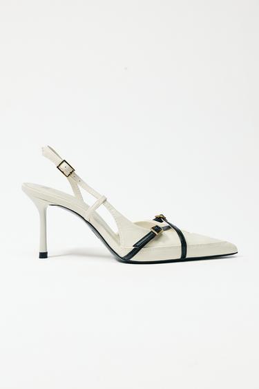 STRAPPY HEELED BUCKLED SHOES - Multicoloured by Zara