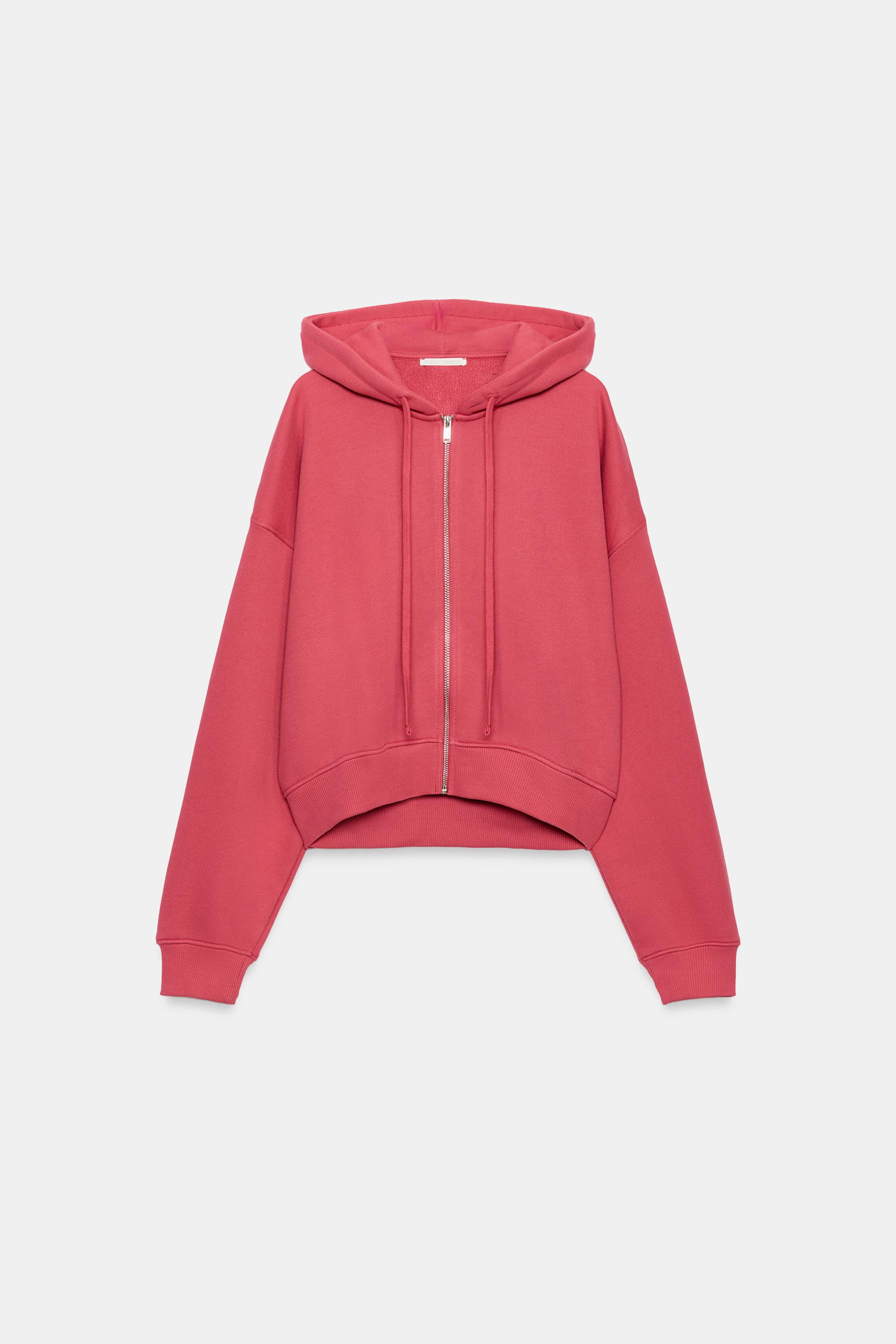 Zara FERMUARLI KAPÜŞONLU SWEATSHIRT görsel 4