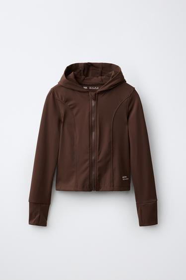SPORTY ZIP SWEATSHIRT - Brown by Zara