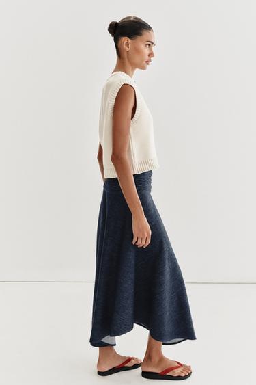 GOLD BUTTON KNIT WAISTCOAT - Ecru by Zara - Image 3