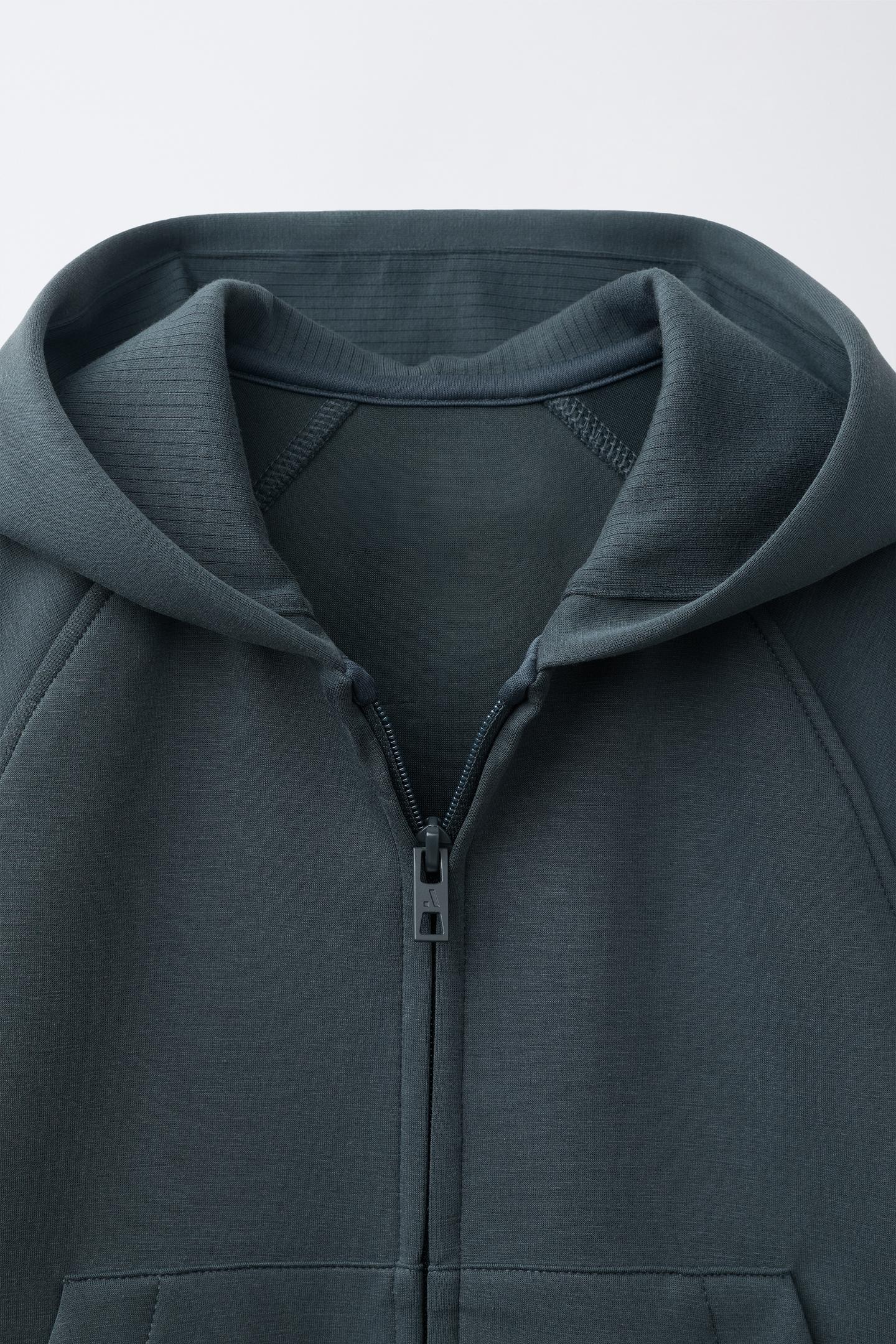 Детское худи Zara Sporty Zip-Up, цвет: Тёмный зелёный — фото 3