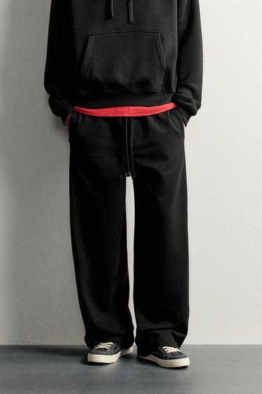 BASIC LOOSE-FIT SWEATPANTS — Black 2