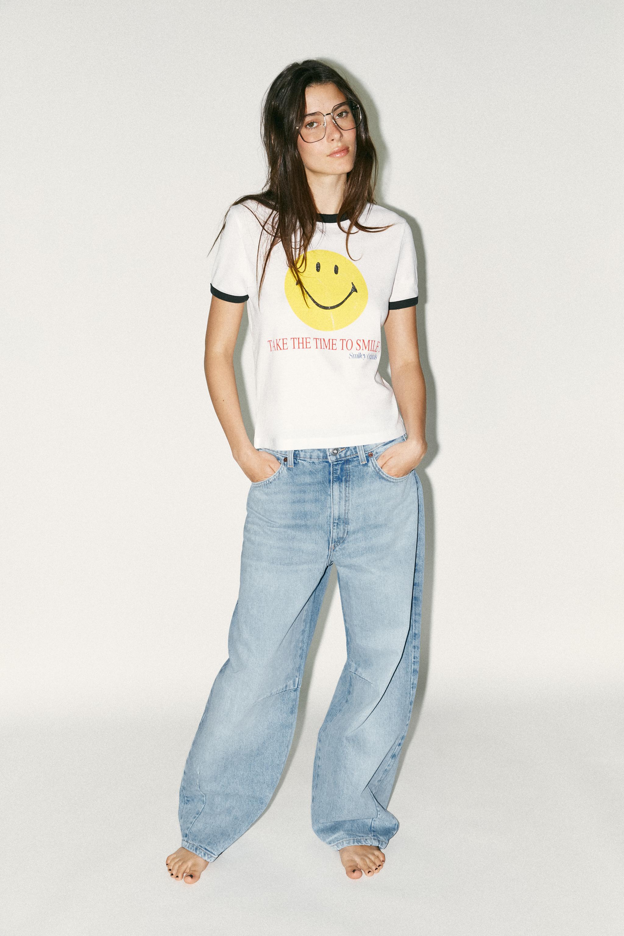 SMILEY® T-SHIRT - Oyster-white | ZARA United States