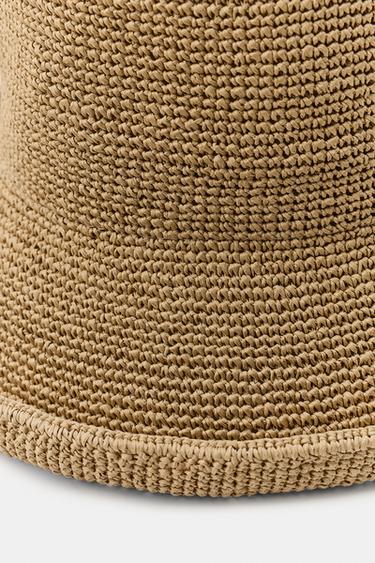 BRAIDED HAT WITH SHAPABLE BRIM - Light beige by Zara - Image 3