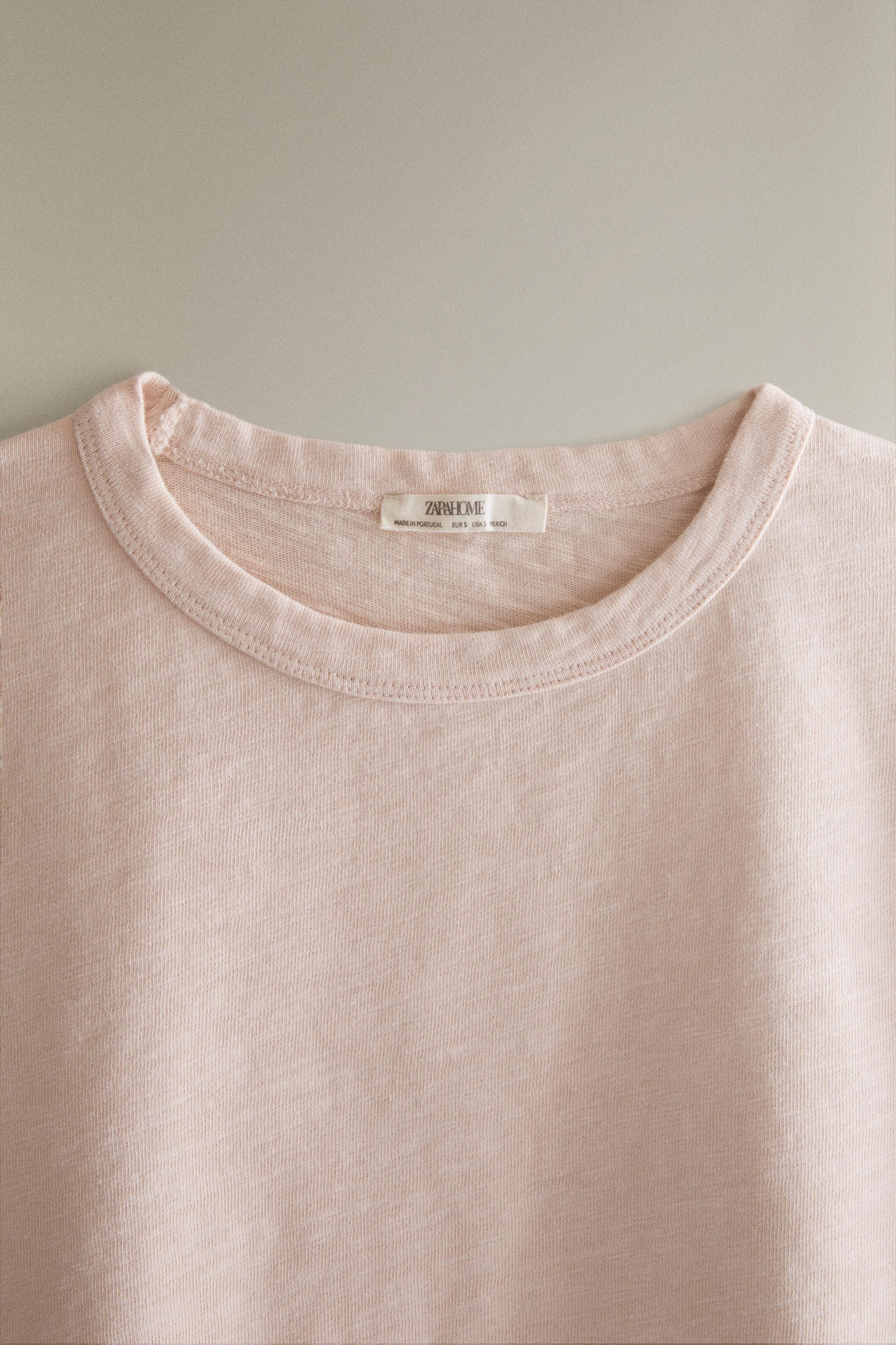 SHORT SLEEVE COTTON T-SHIRT — Pink