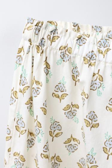 6-14 YEARS/ FLORAL SHIRT AND TROUSERS PYJAMAS - camel by Zara - Image 6