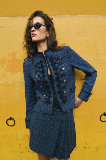 TEXTURED SKORT - Blues by Zara