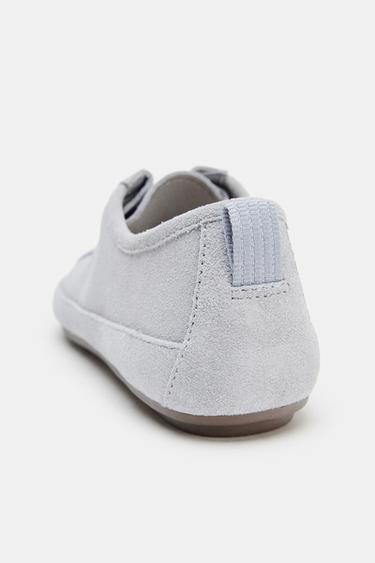 DERBYS EN CUIR - Bleu clair de Zara - Image 4