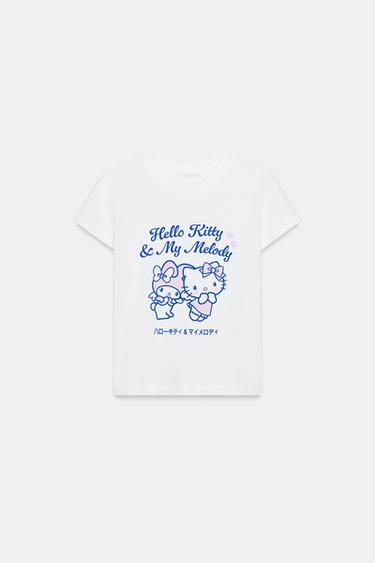HELLO KITTY AND MY MELODY © SANRIO T-SHIRT - Ecru by Zara