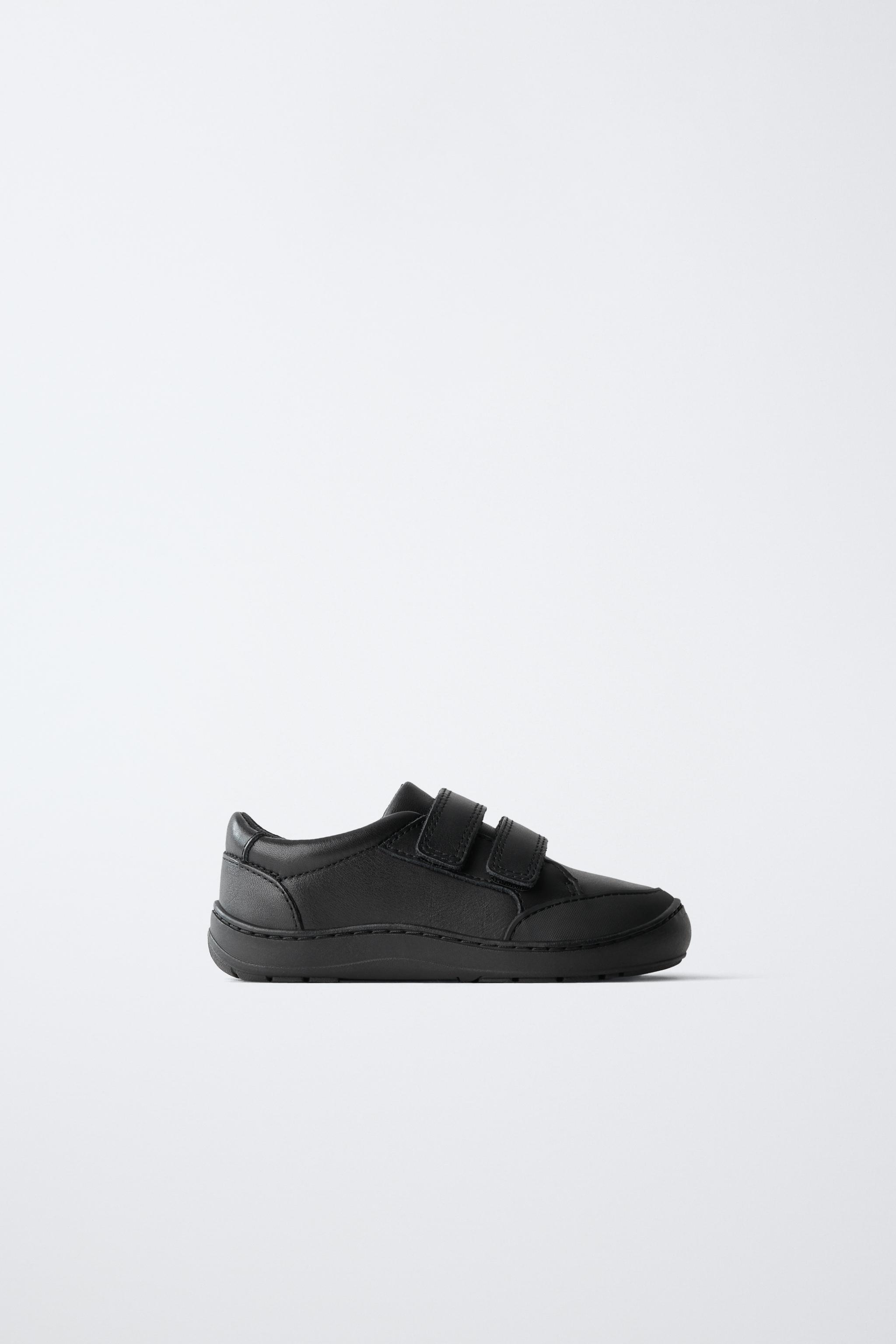 LEATHER BAREFOOT SNEAKERS — Black