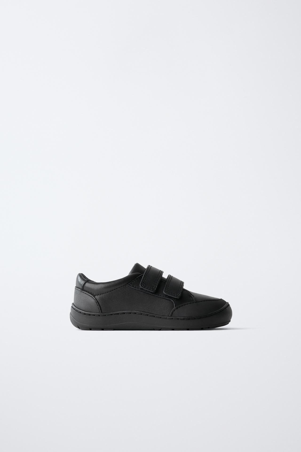 LEATHER BAREFOOT SNEAKERS — Black